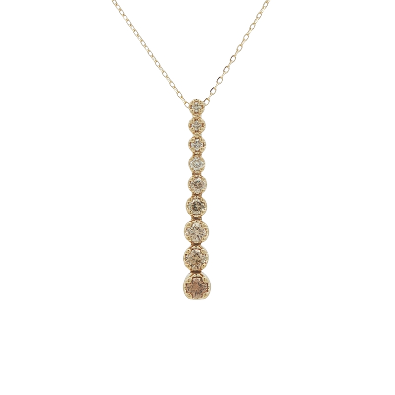 14k Yellow Gold Desert Diamond Pendant