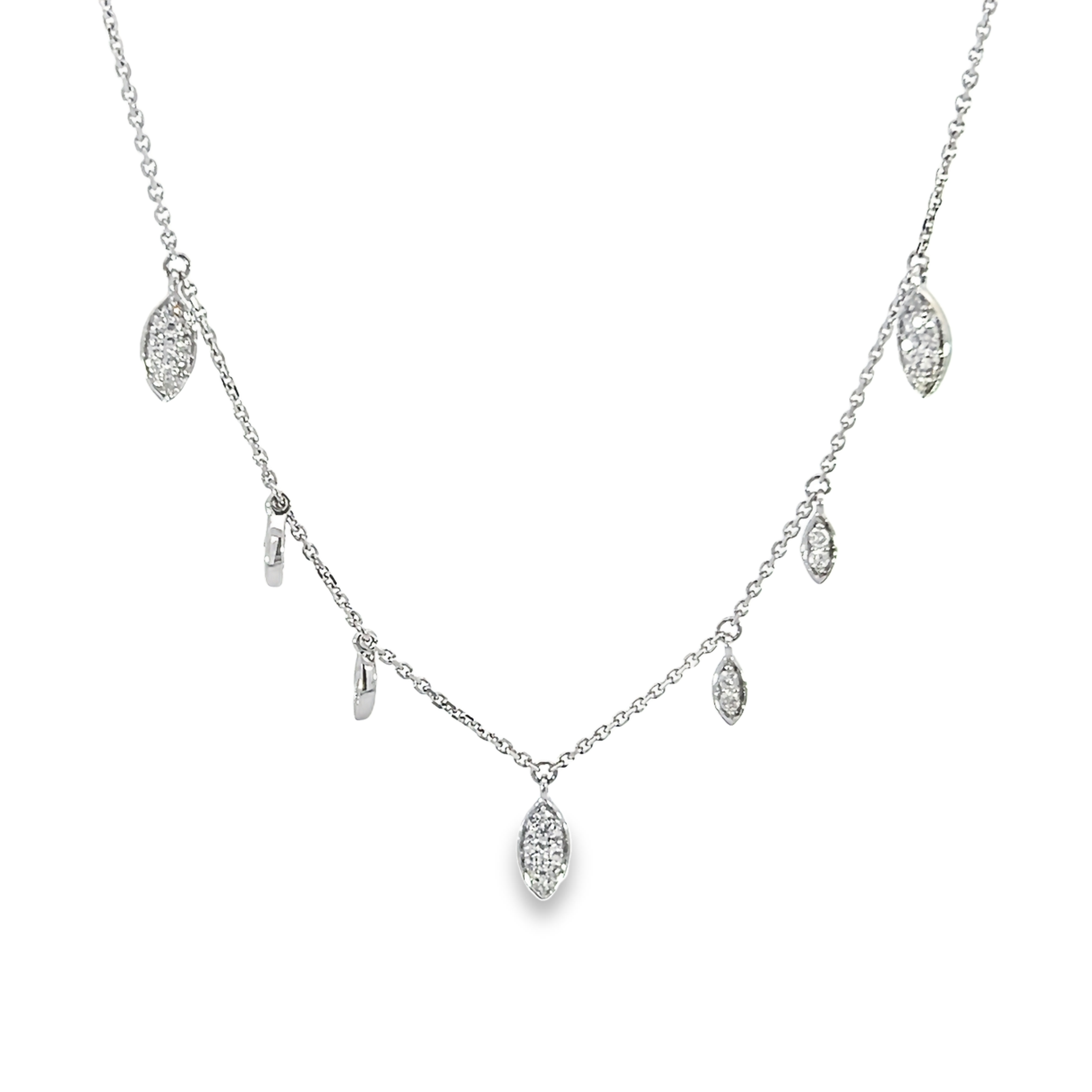 14k White Gold Diamond Necklace