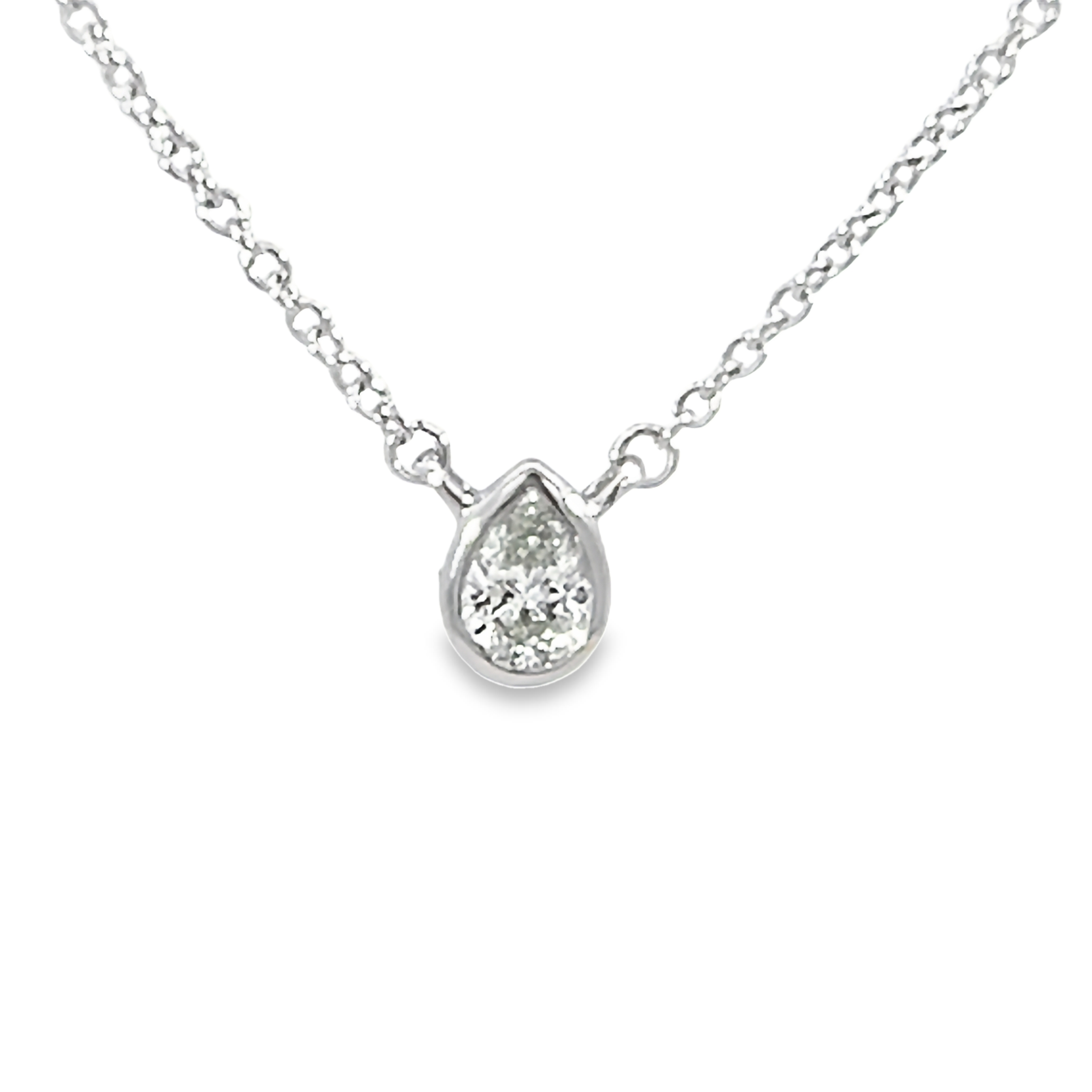 14k Gold Diamond Solitaire Necklace