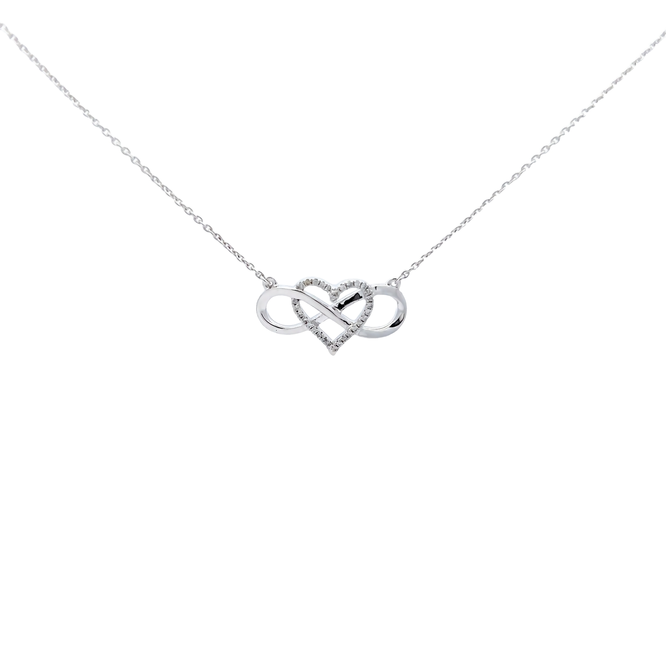 14k Gold Diamond Heart Necklace