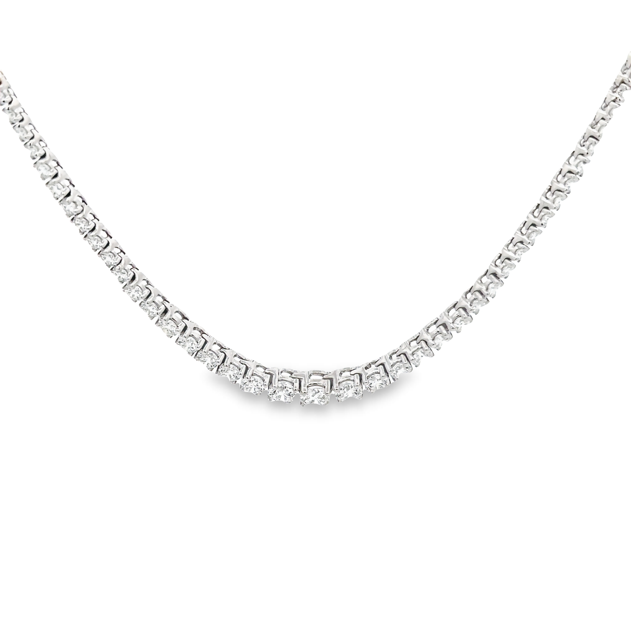 14k Gold Diamond Riviera Necklace