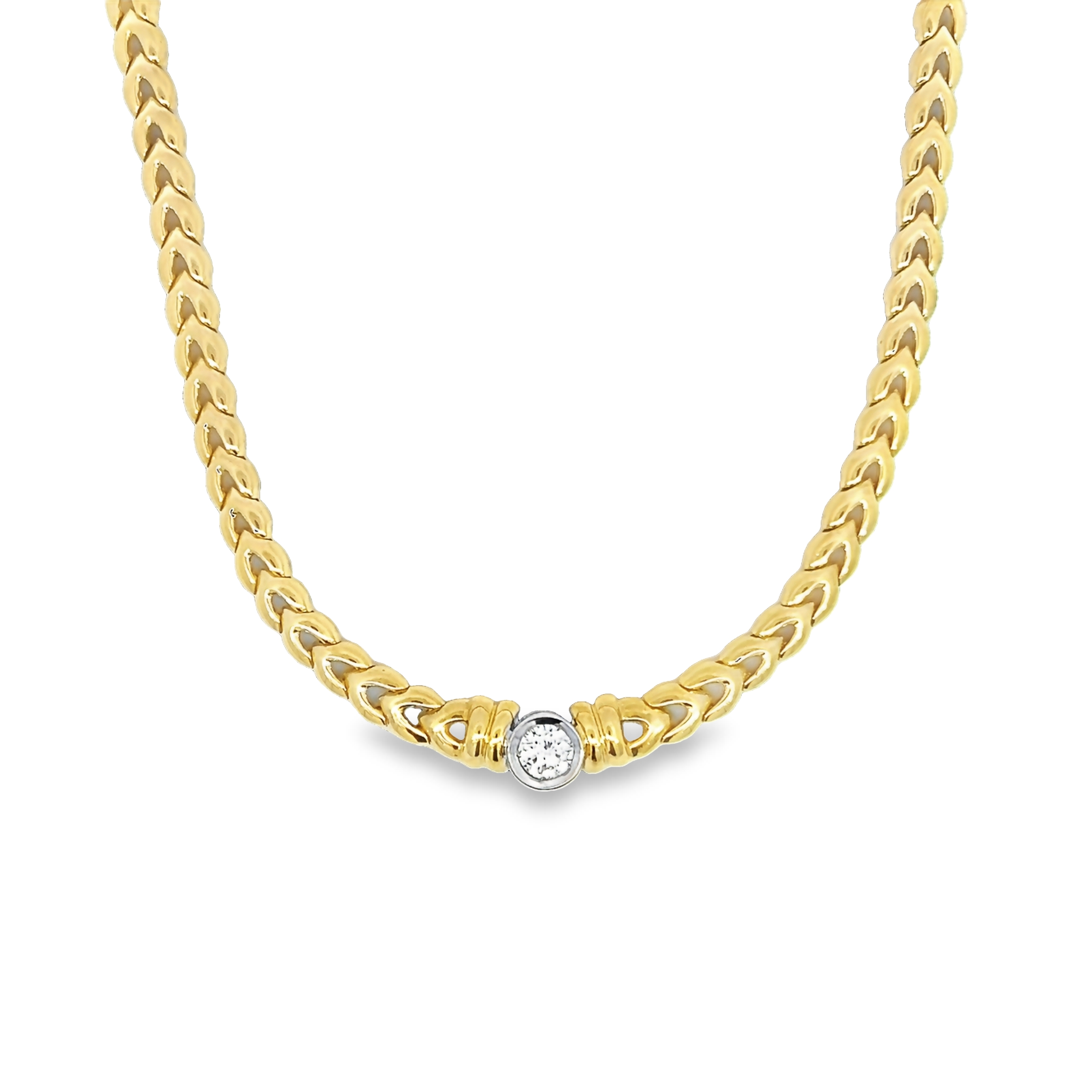 18k Yellow Gold Diamond Necklace