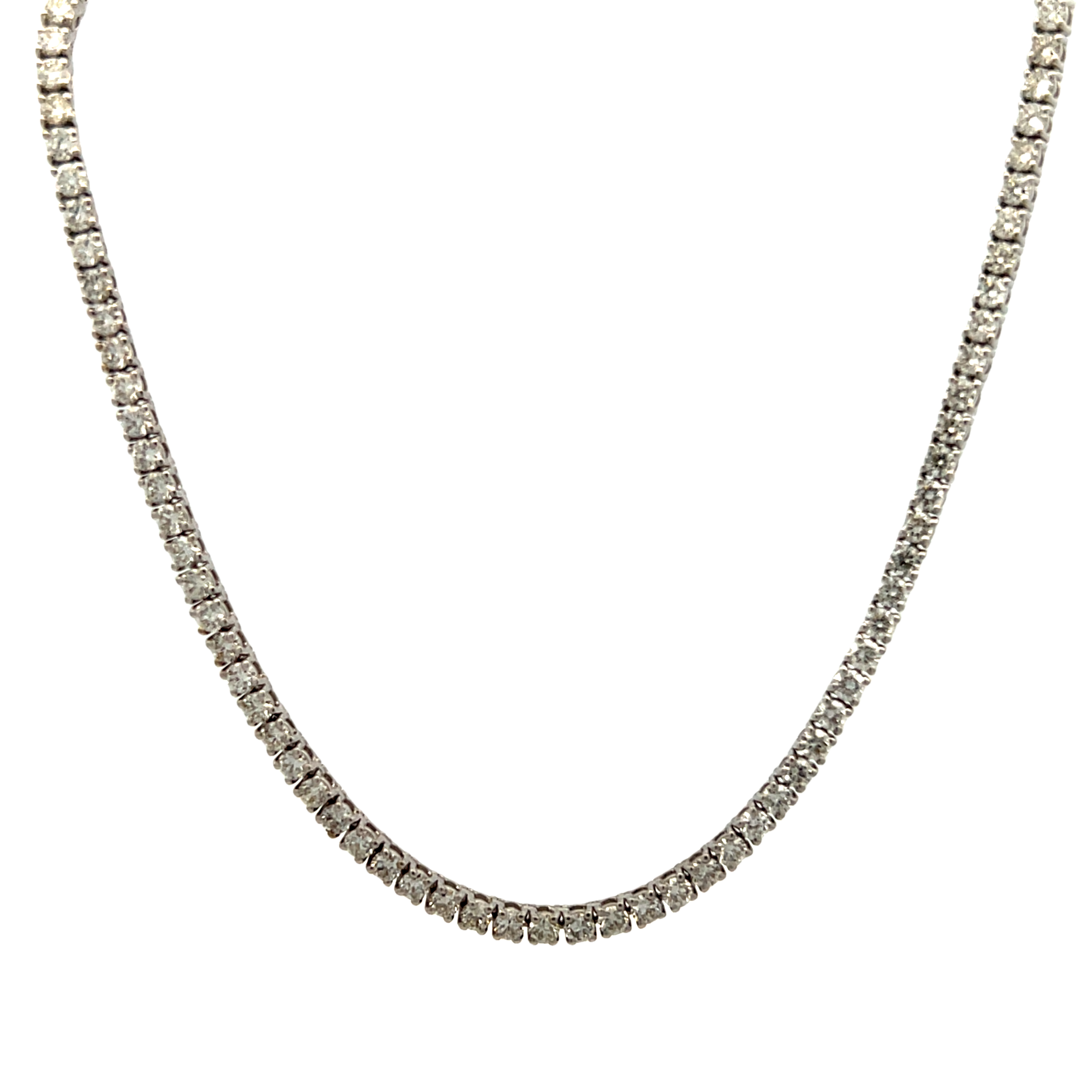 14k White Gold Riviera Necklace