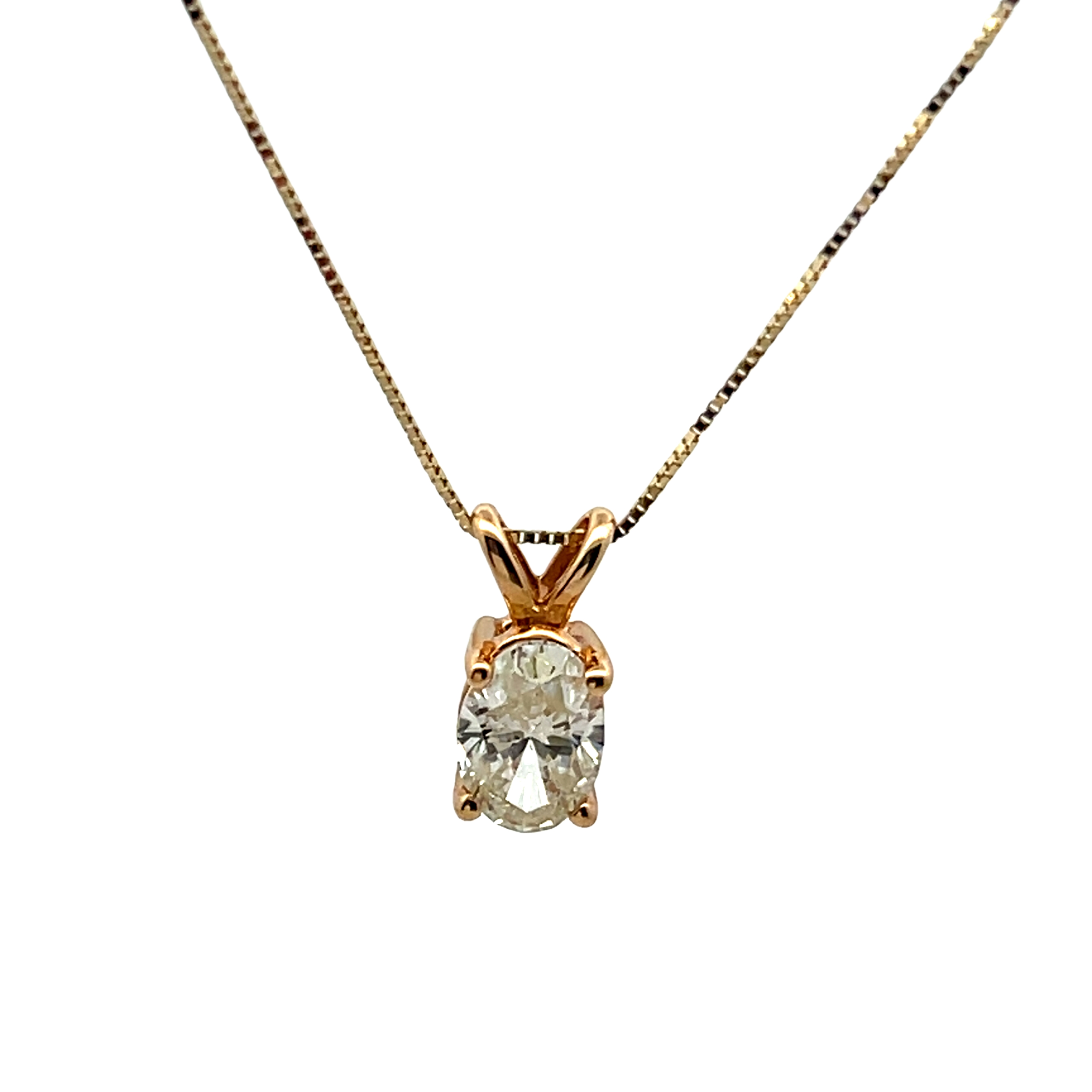 14k Yellow Gold Diamond Necklace