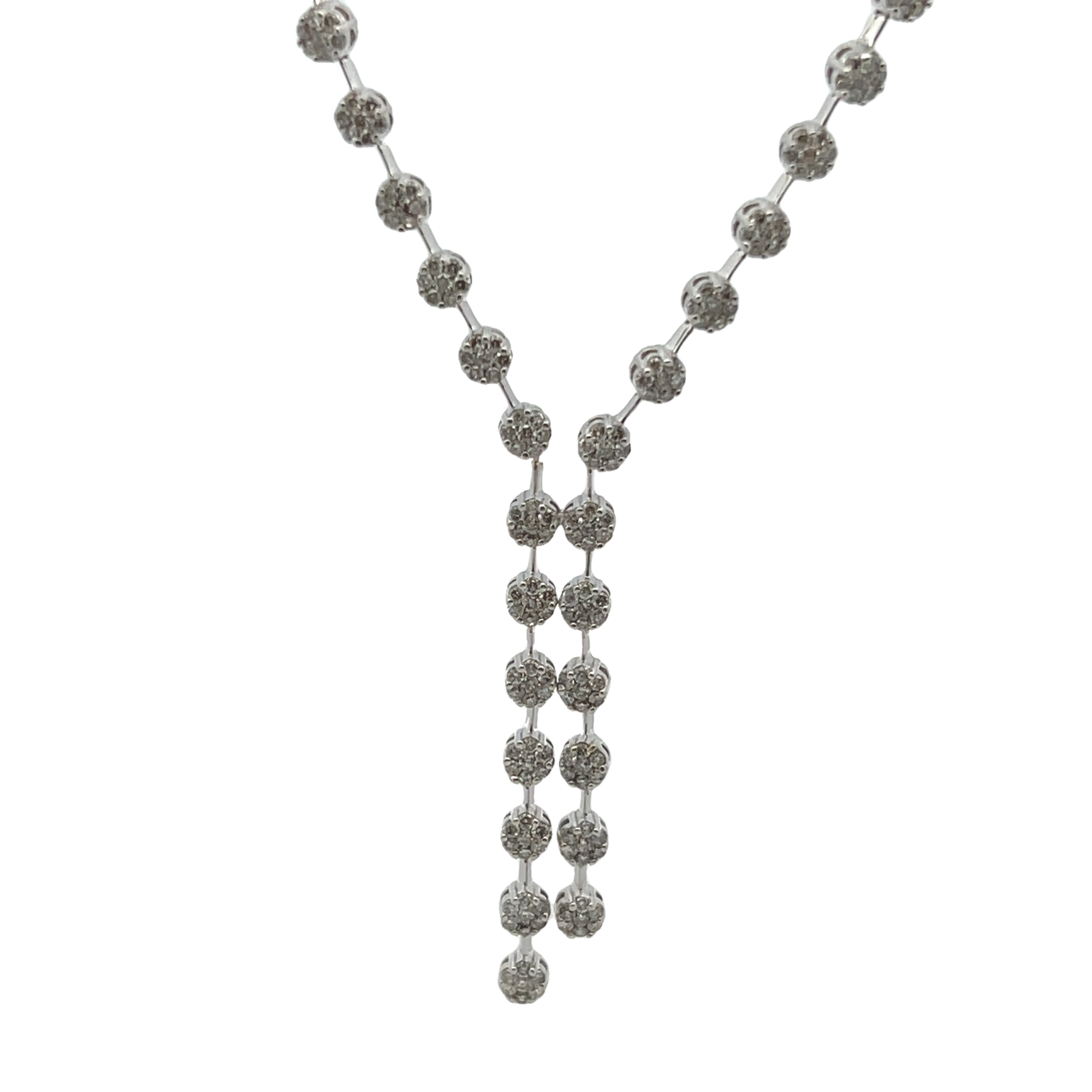 14k White Gold Diamond Necklace