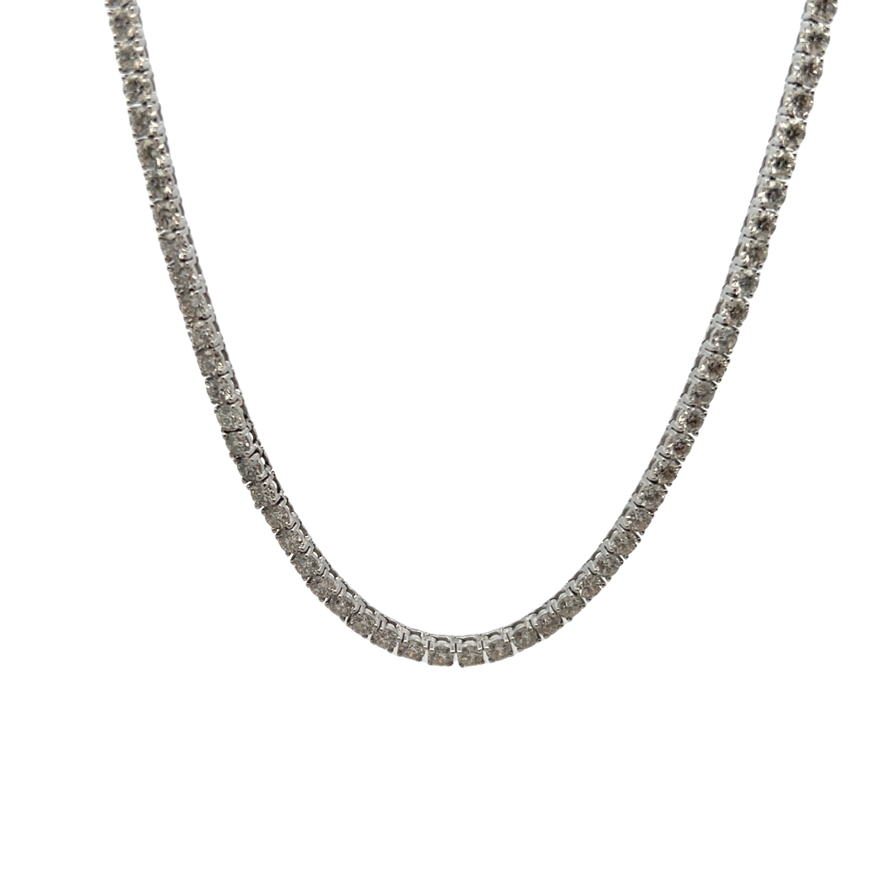 18k White Gold Diamond Riviera Necklace
