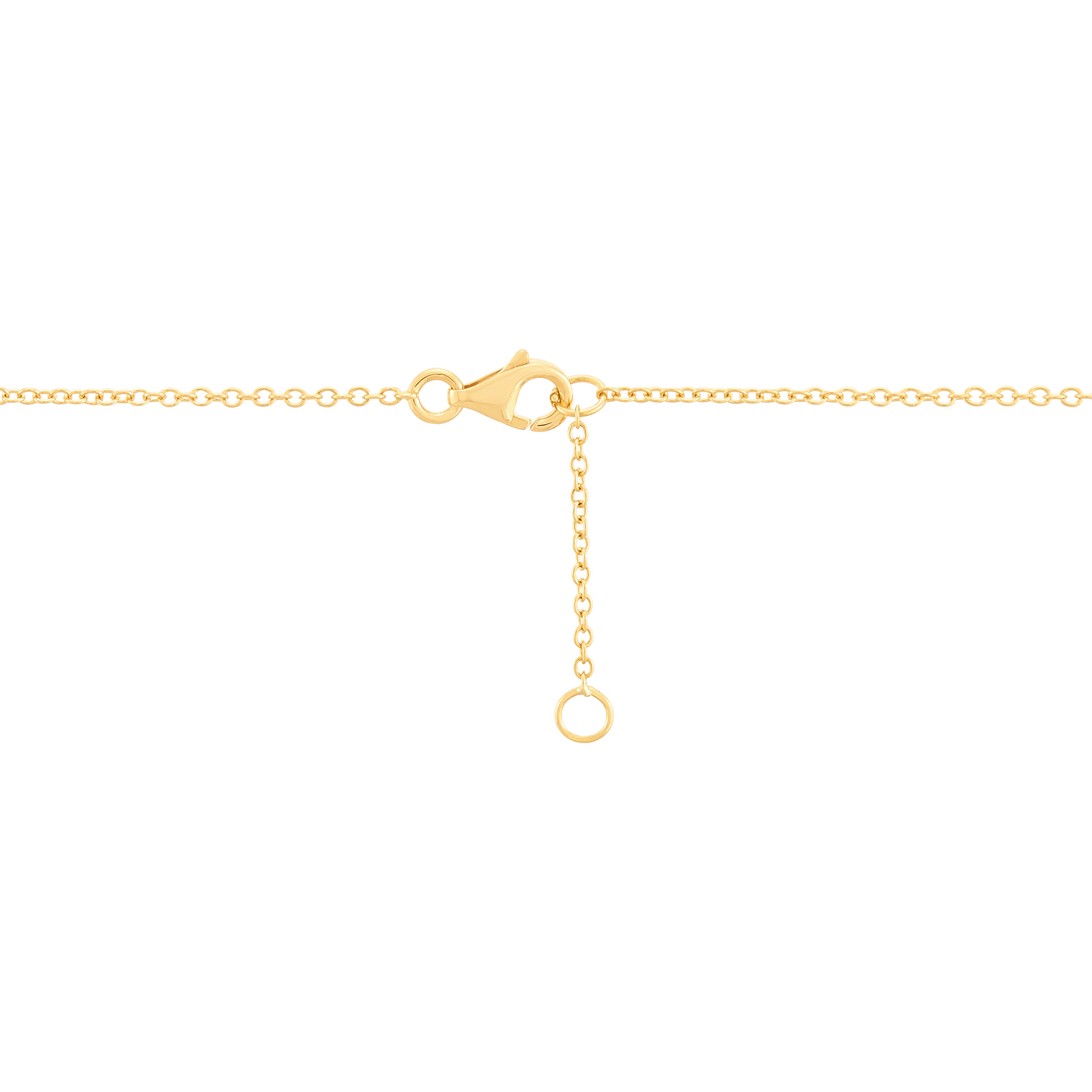 14k Yellow Gold Diamond Disc Necklace