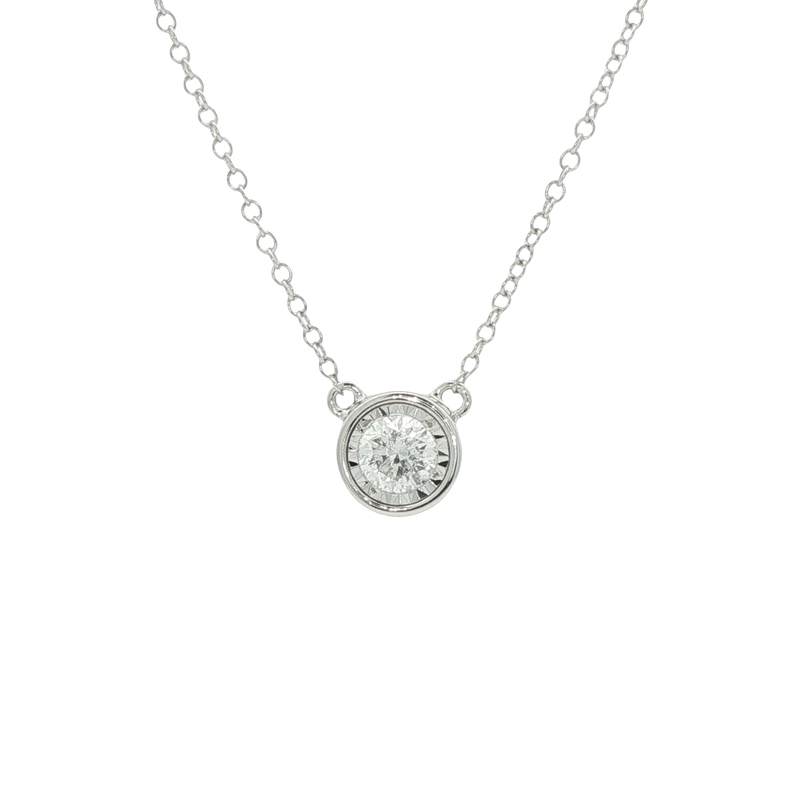 14k White Gold Diamond Necklace