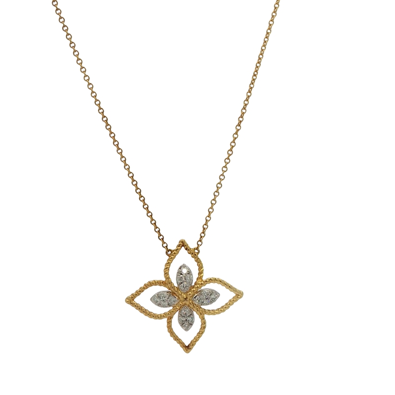 14k Yellow Gold Diamond Necklace