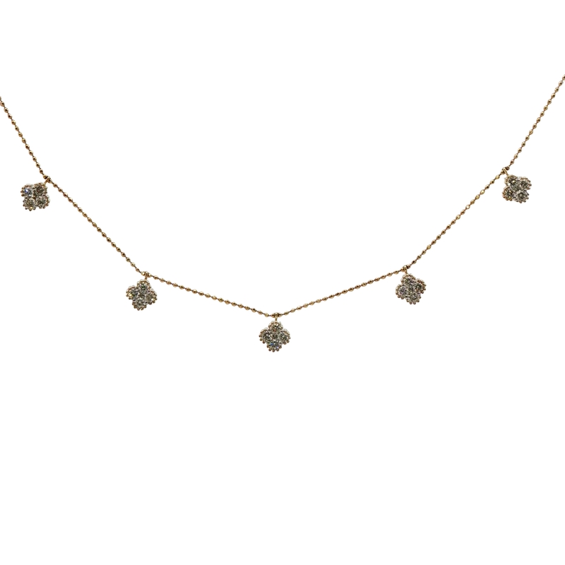 14k Yellow Gold Diamond Necklace