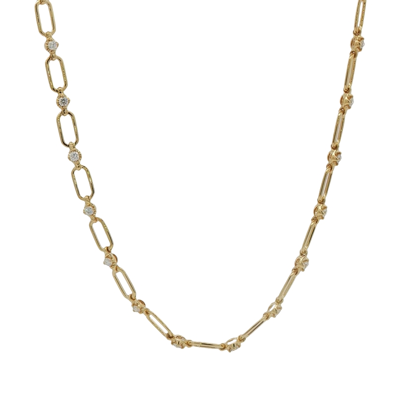 14k Yellow Gold Diamond Necklace