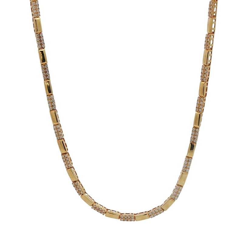 14k Yellow Gold Diamond Necklace