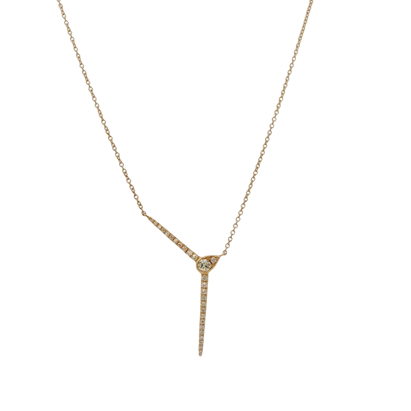 14k Yellow Gold Diamond Necklace