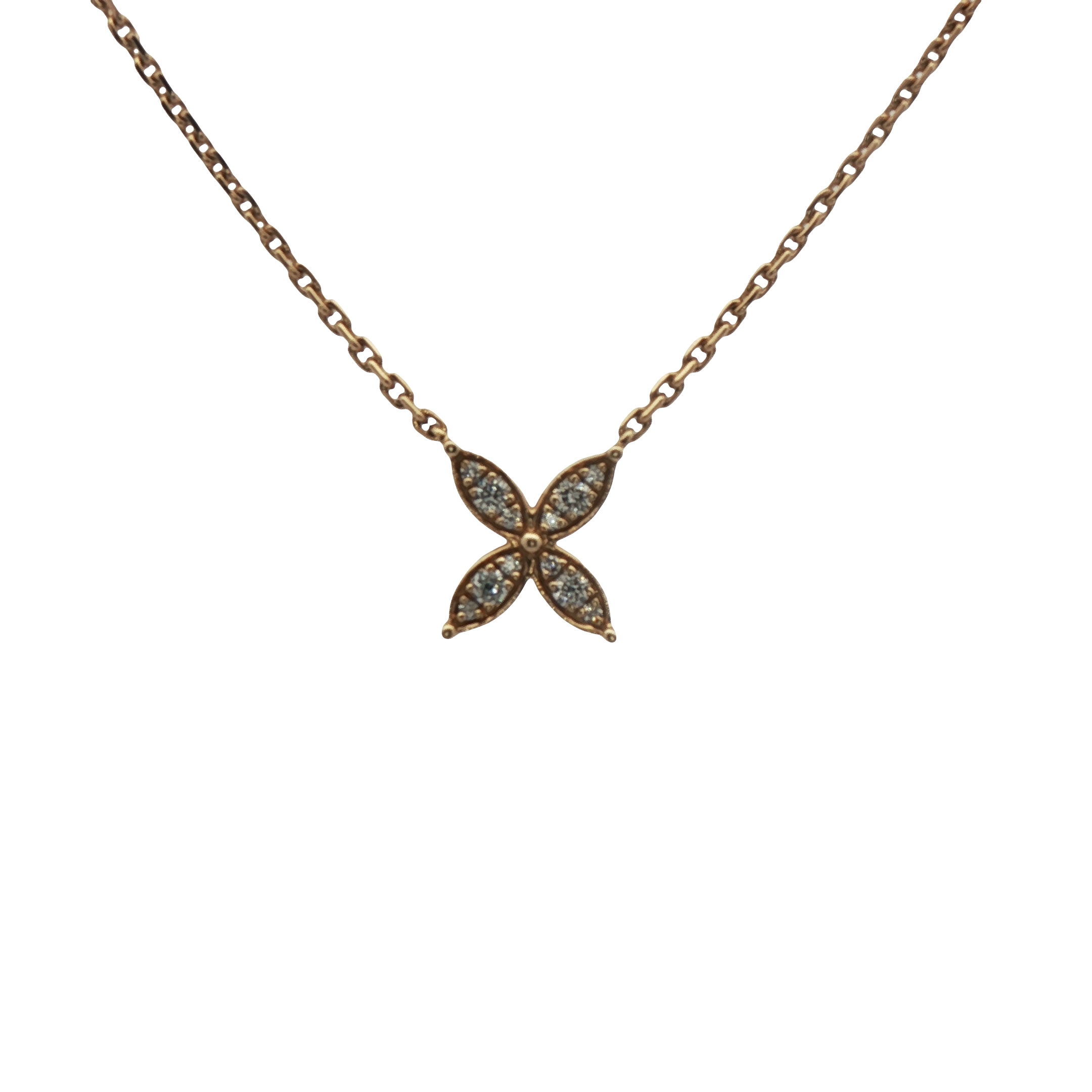 14k Yellow Gold Diamond Pendant