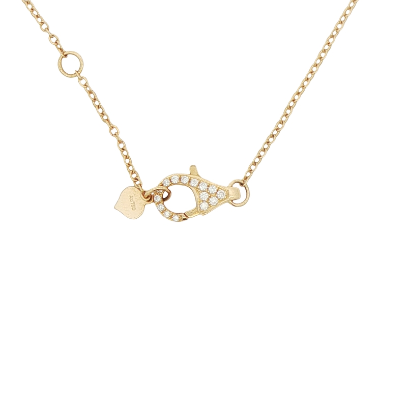 18k Yellow Gold Solitaire Diamond Pendant