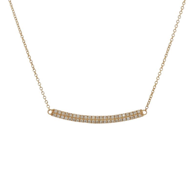 14k Yellow Gold Diamond Lock And Key Necklace - 001-160-01759