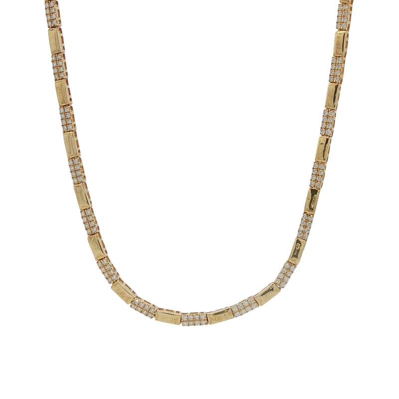 14k Yellow Gold Diamond Necklace