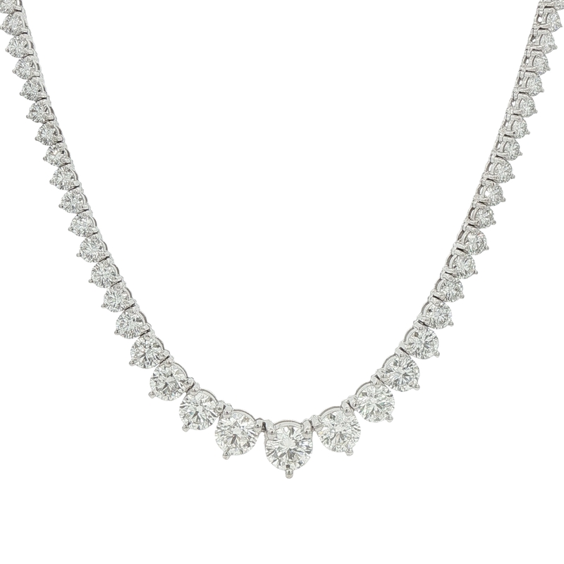 18k White Gold Riviera Necklace