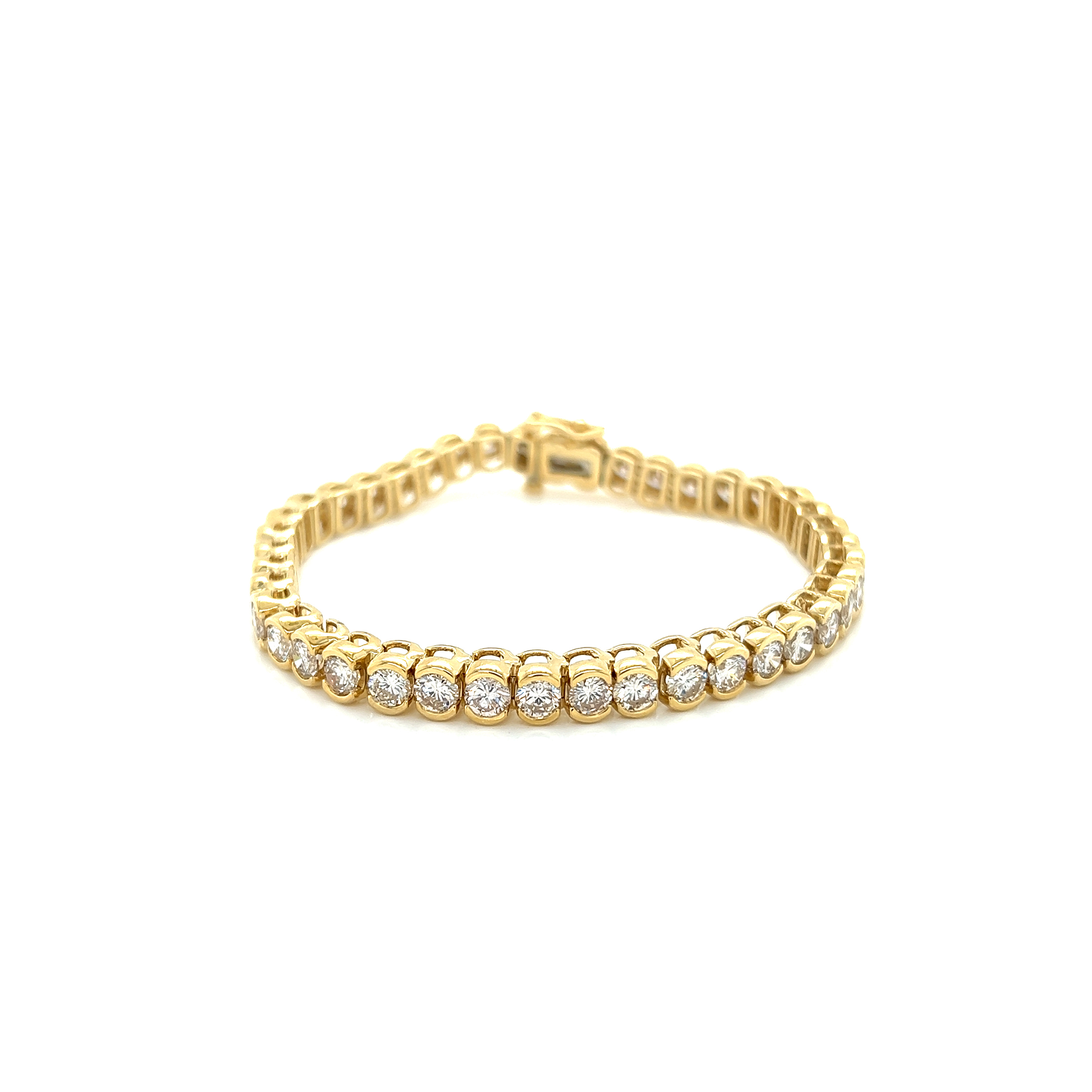 14k Yellow Gold Diamond Tennis Bracelet