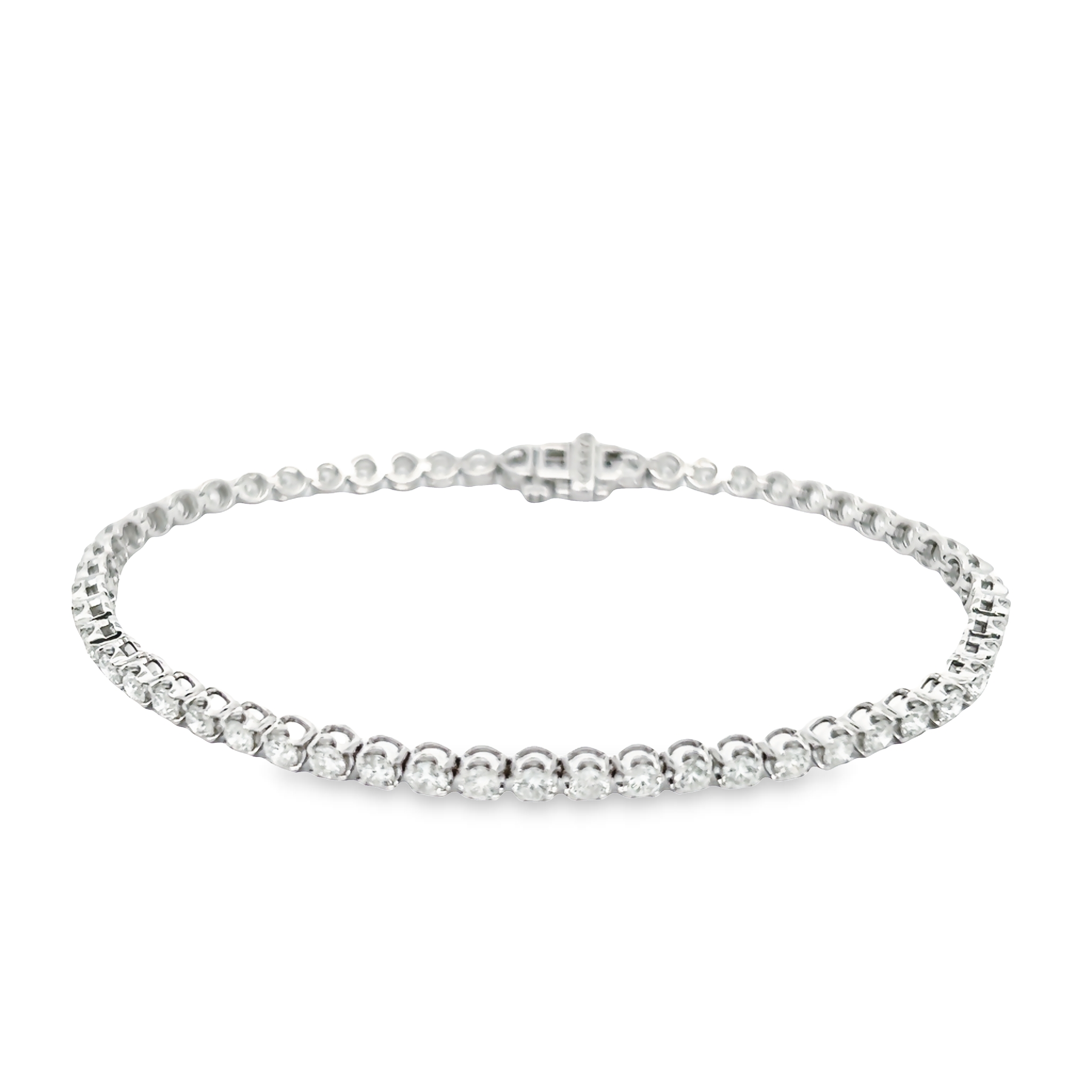 14k White Gold Diamond Tennis Bracelet