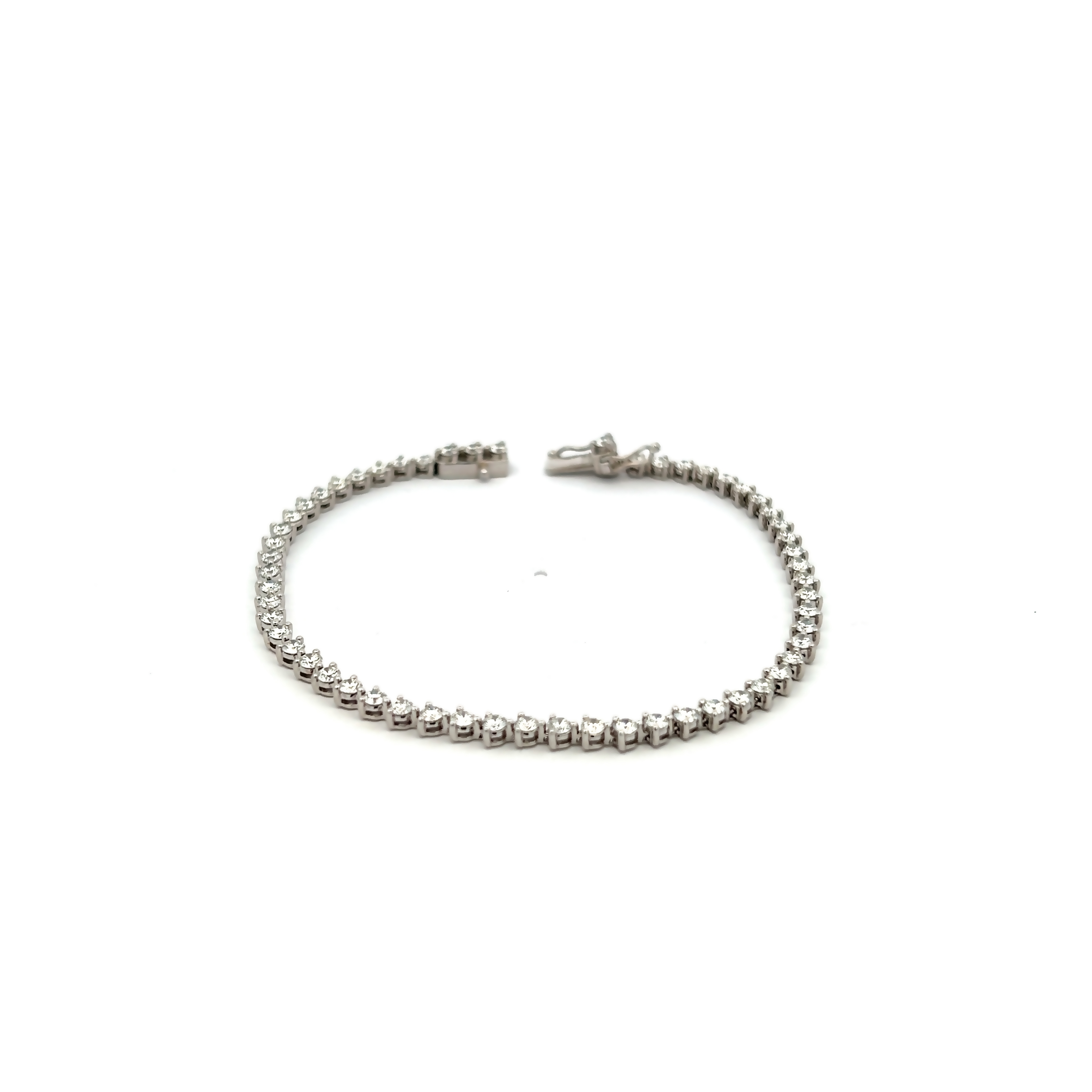 14k White Gold Diamond Tennis Bracelet