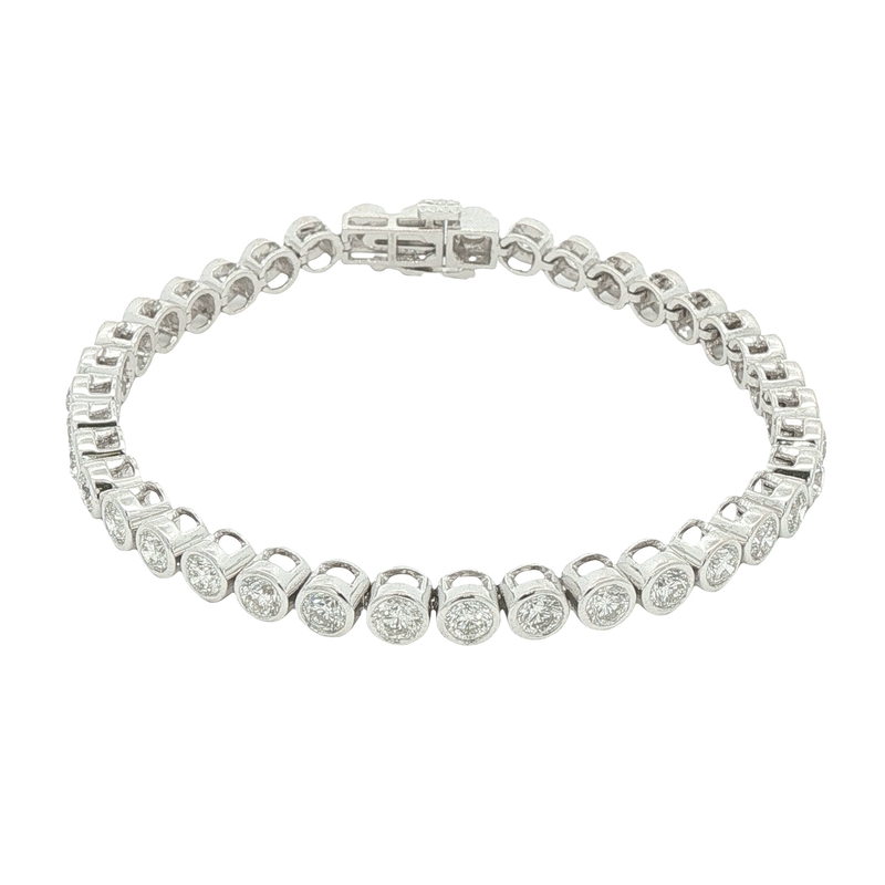 14k White Gold Diamond Tennis Bracelet