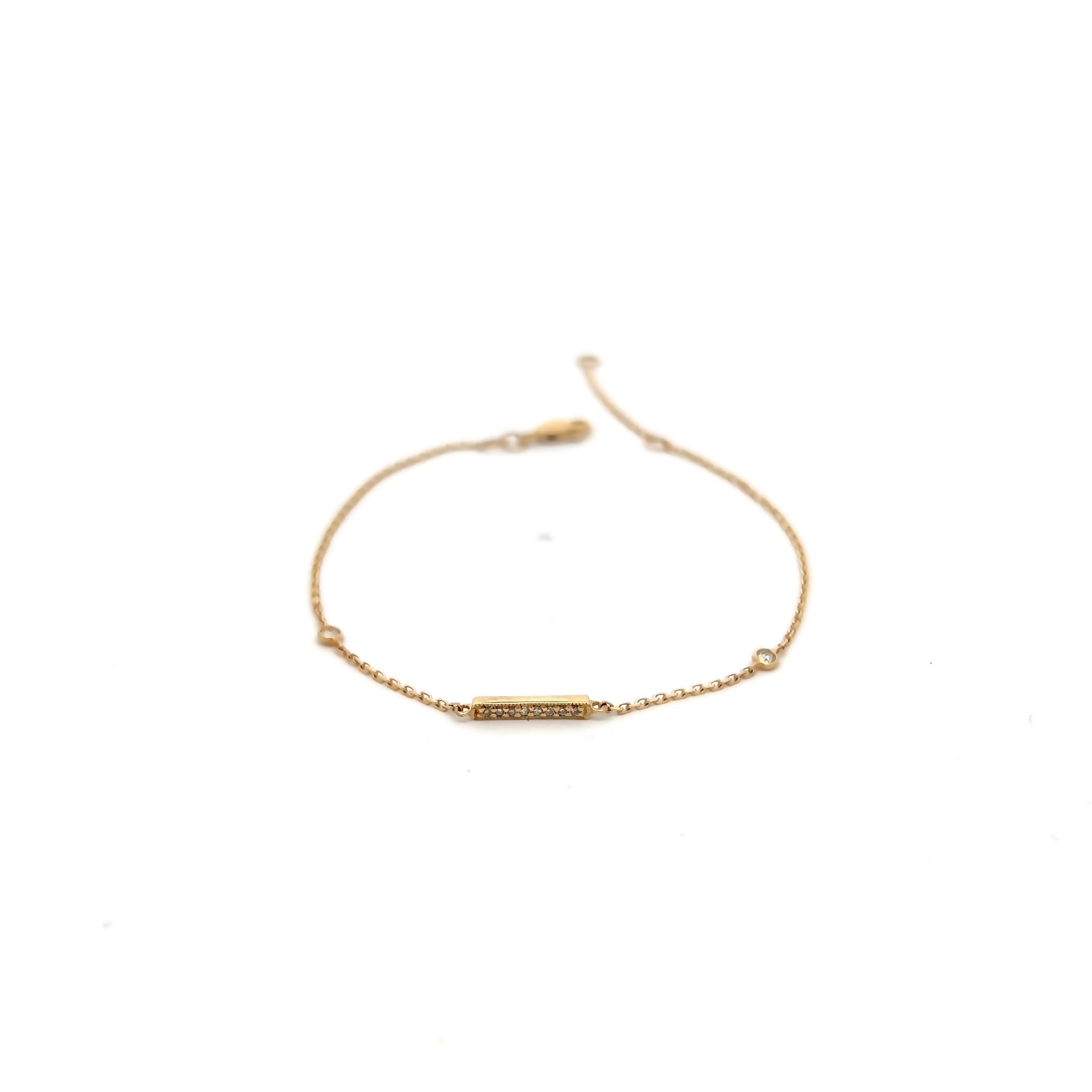 14k Yellow Gold Diamond Bracelet