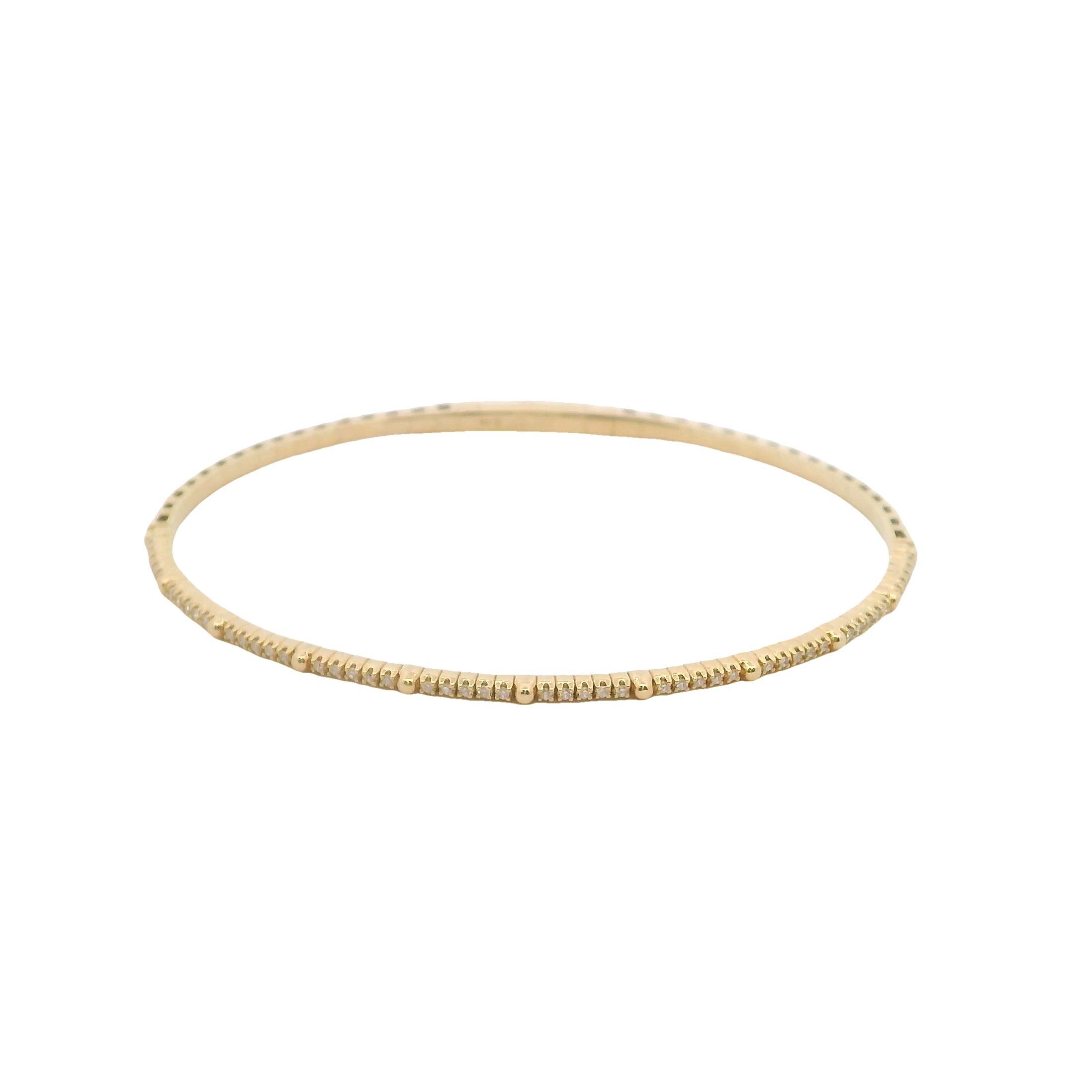 14k Yellow Gold Diamond Bangle Bracelet