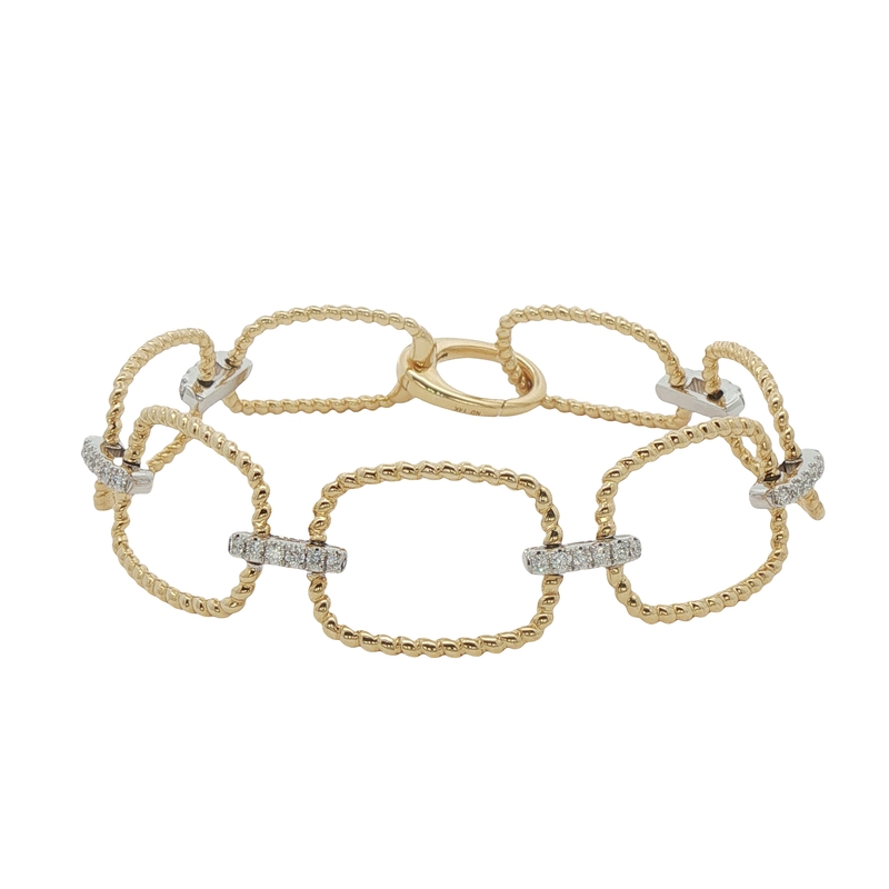 14k Yellow Gold Diamond Bracelet