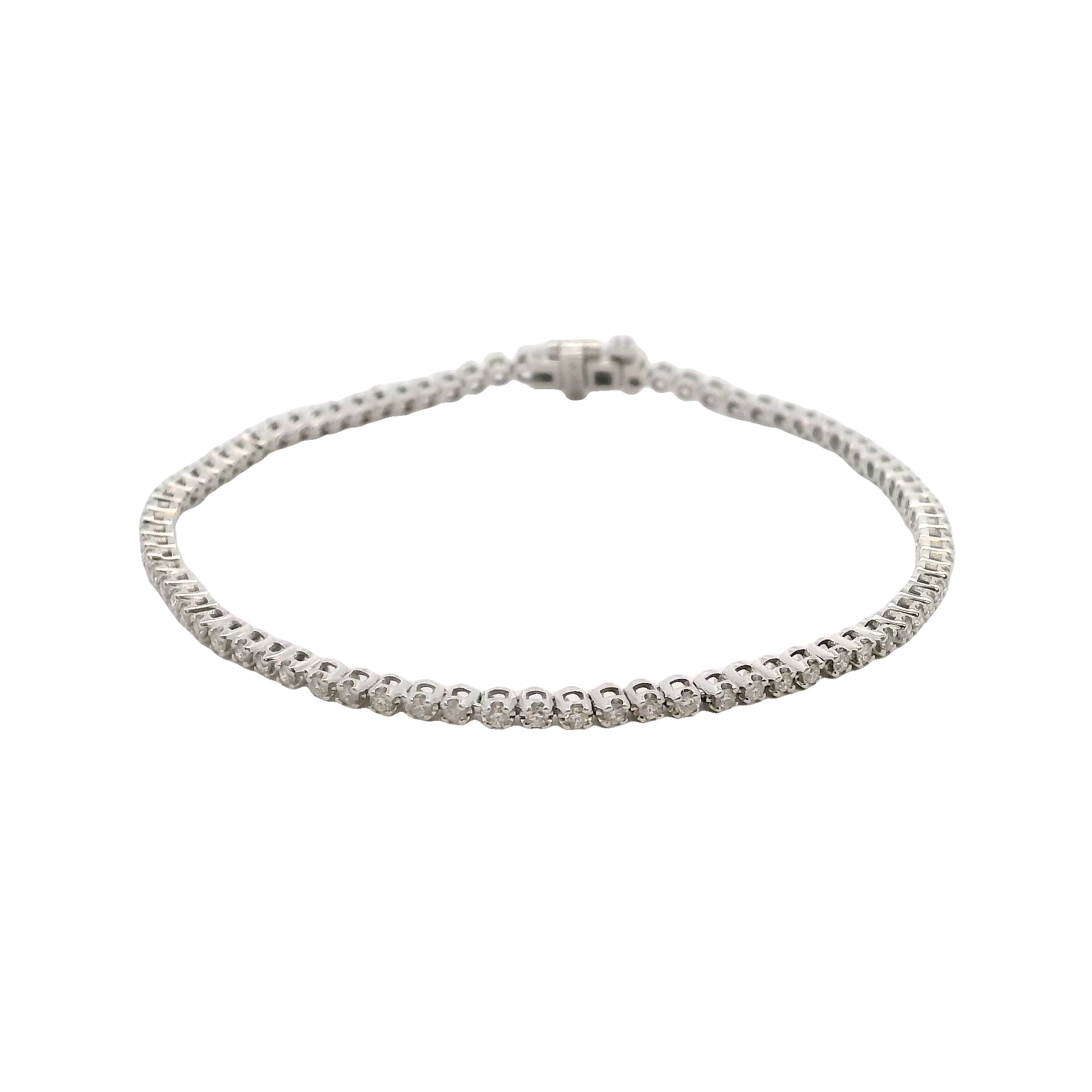 14k White Gold Diamond Tennis Bracelet