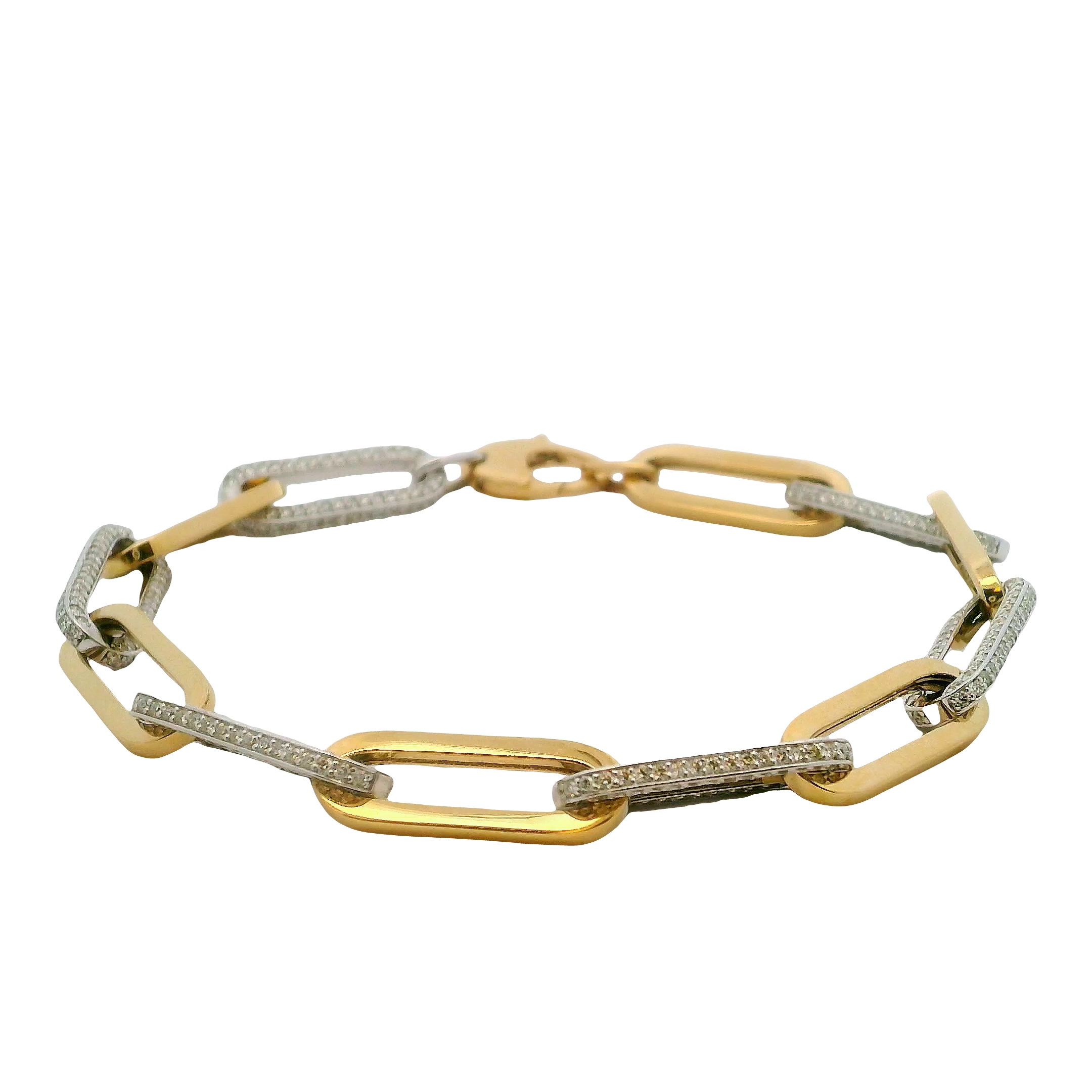 14k Two-toned Gold Link Bracelet