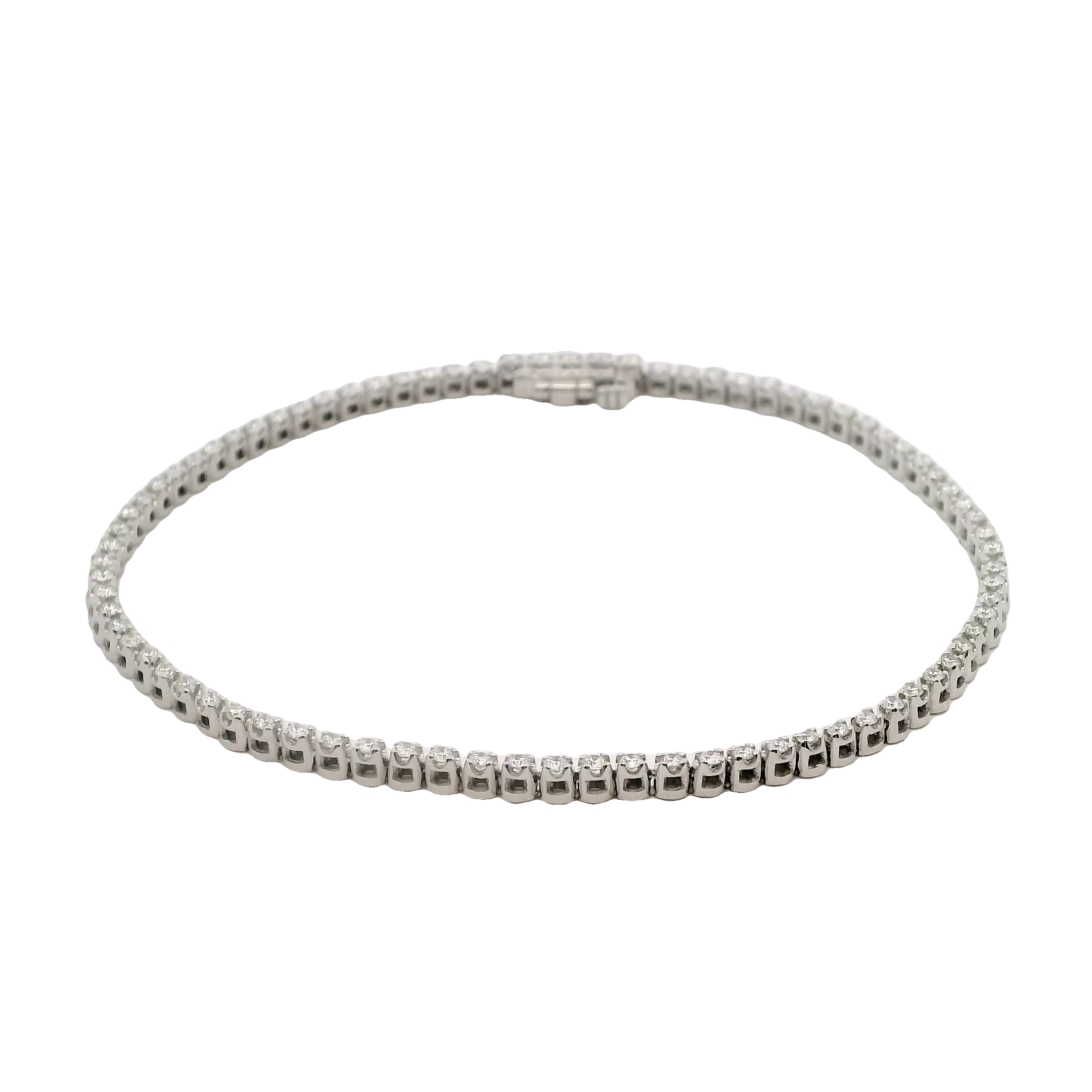 14k White Gold Diamond Tennis Bracelet