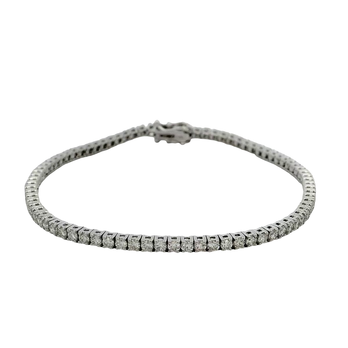 14k White Gold Diamond Tennis Bracelet