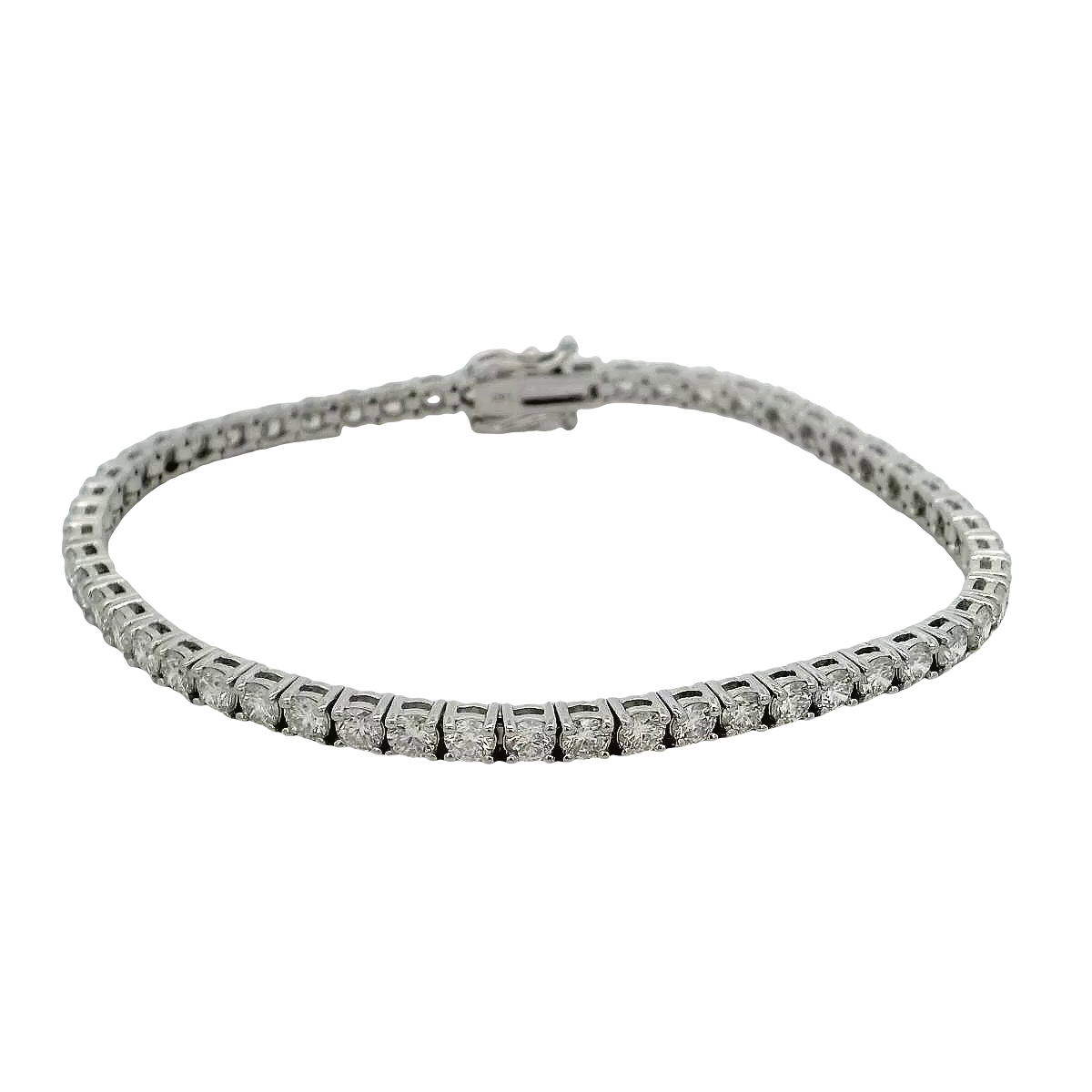 14k White Gold Diamond Tennis Bracelet