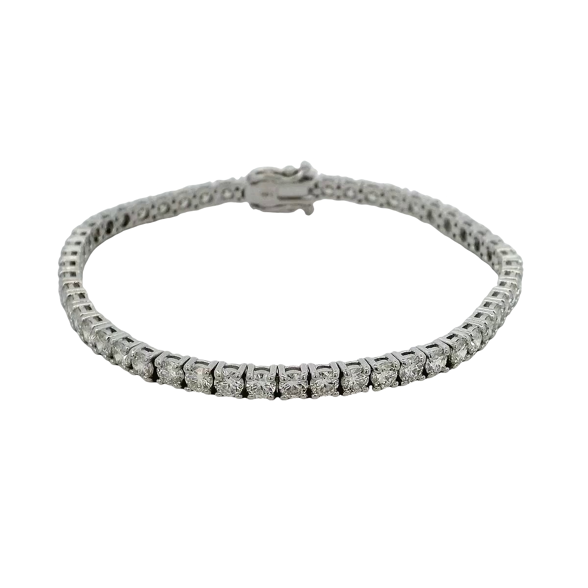 14k White Gold Diamond Tennis Bracelet