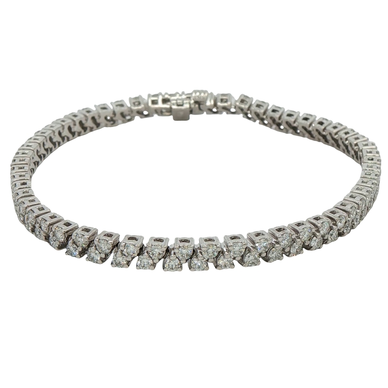 14k White Gold Diamond Tennis Bracelet