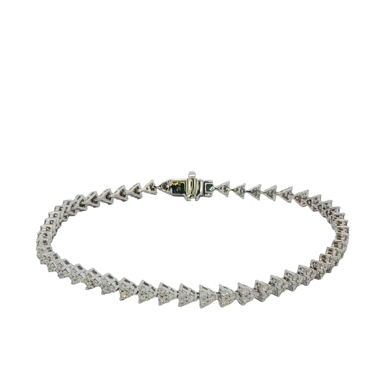 14k White Gold Diamond Tennis Bracelet