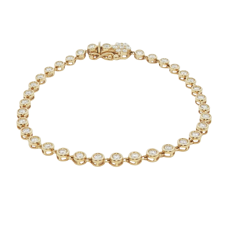 14k Yellow Gold Diamond Bracelet