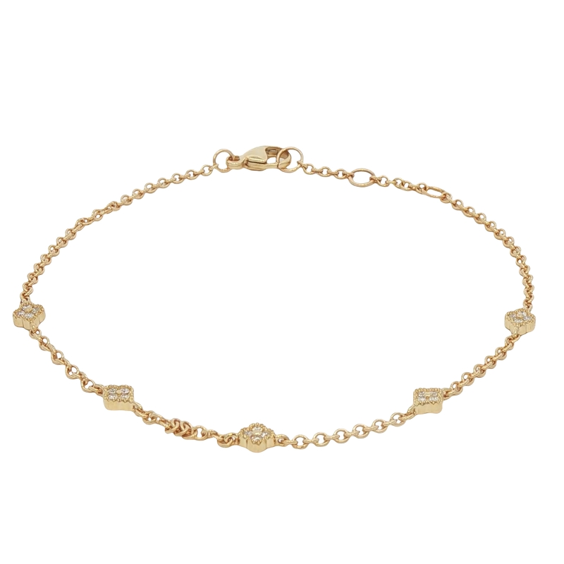 14k Yellow Gold Diamonds By The Yard Bracelet