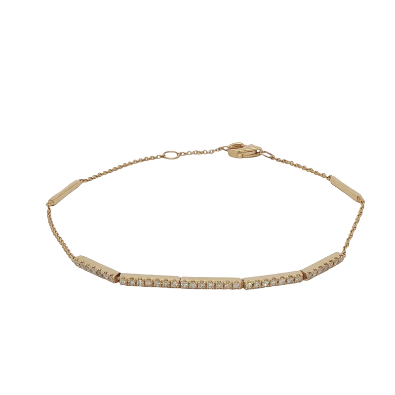 14k Yellow Gold Diamond Bracelet