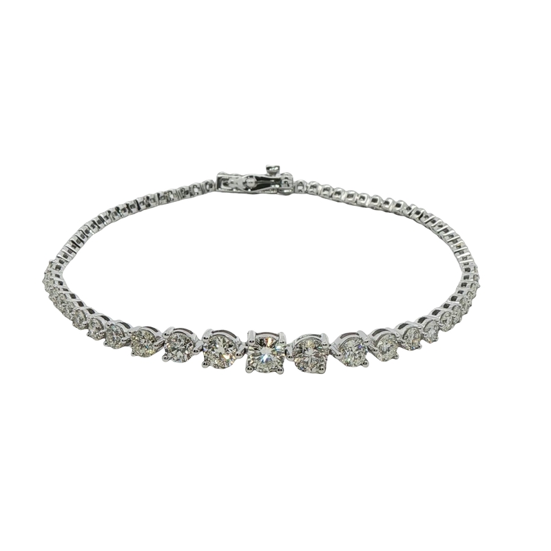 14k White Gold Diamond Tennis Bracelet