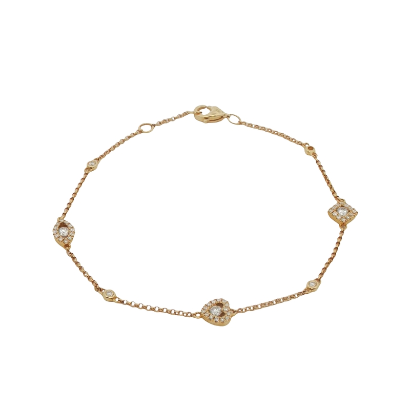 14k Yellow Gold Diamonds By The Yard Bracelet