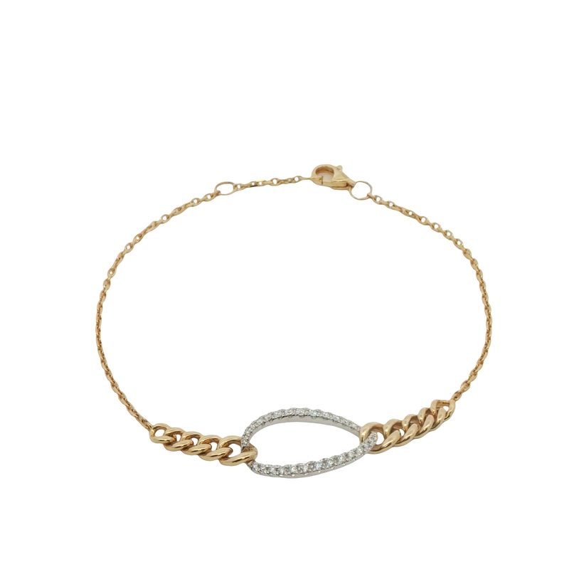 14k Two-toned Diamond Bracelet