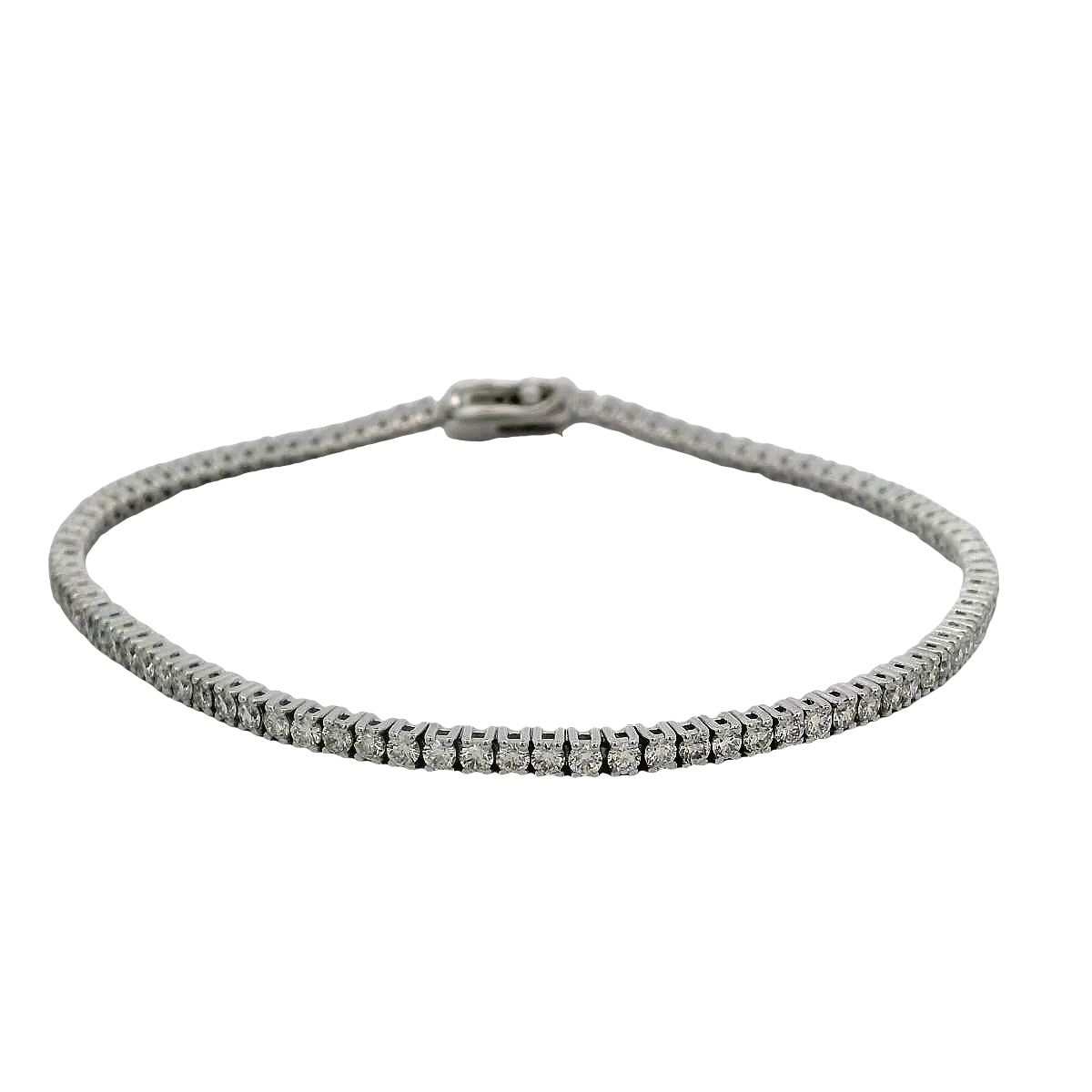 14k White Gold Diamond Tennis Bracelet