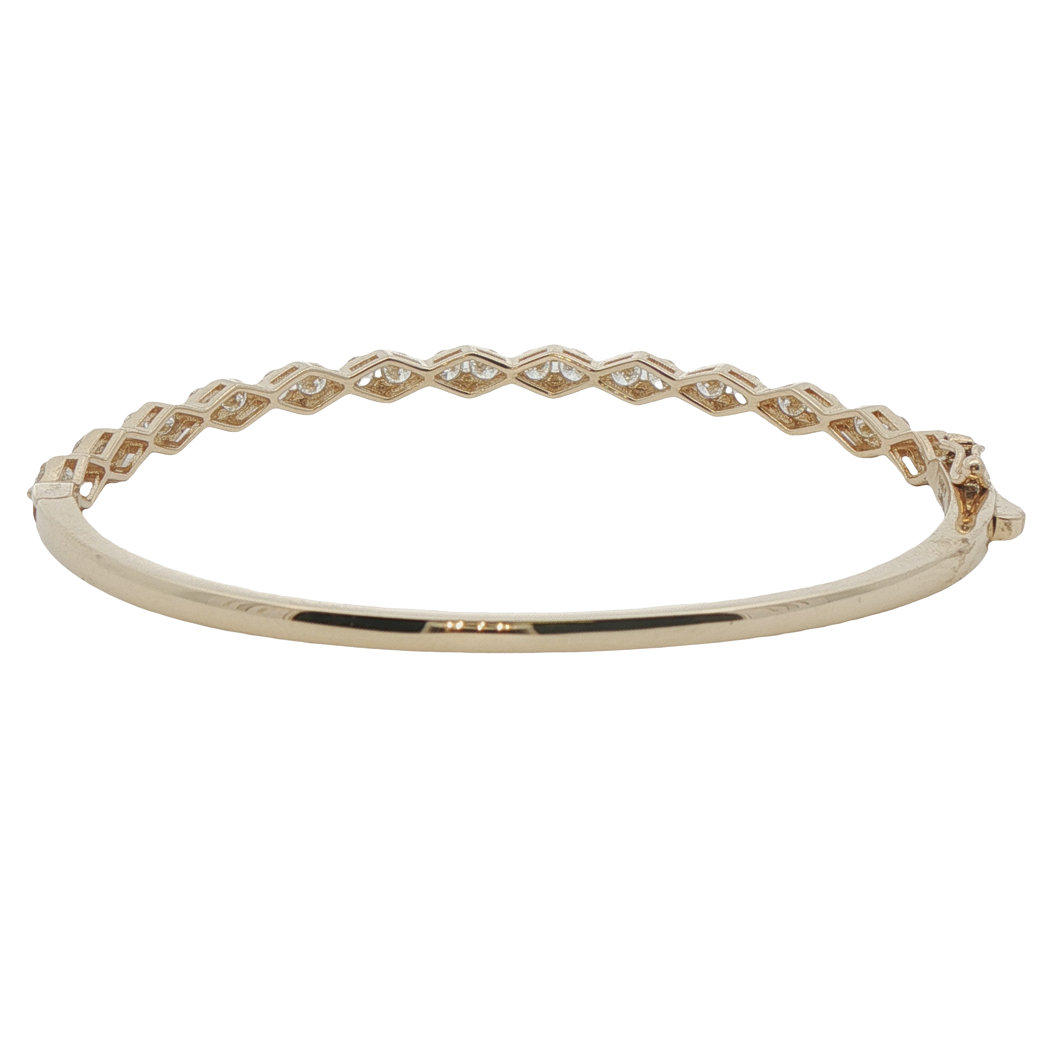 14k Yellow Gold Diamond Bangle Bracelet