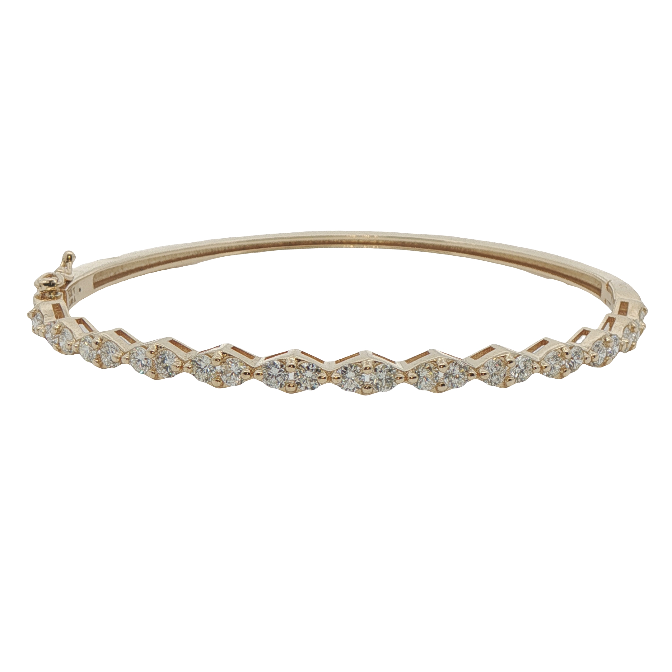 14k Yellow Gold Diamond Bangle Bracelet