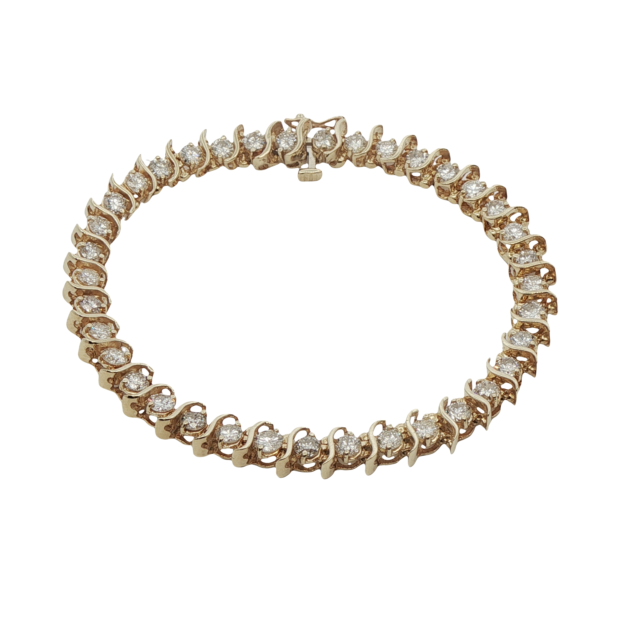 14k Yellow Gold Tennis Bracelet