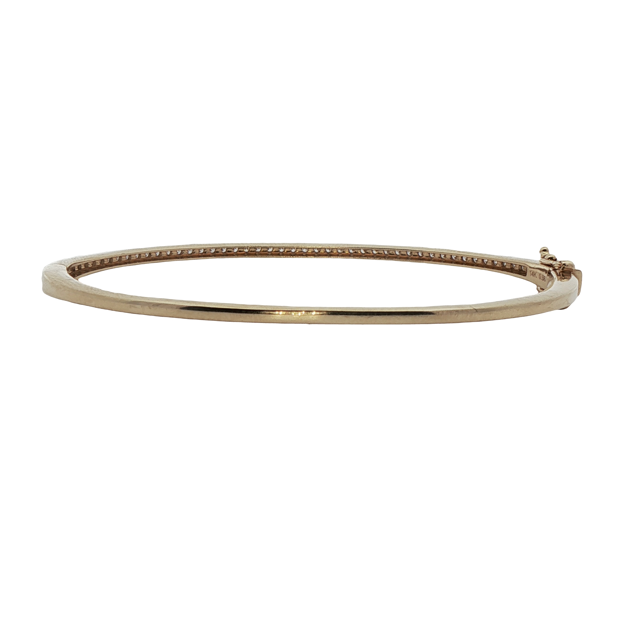 14k Yellow Gold Diamond Bangle Bracelet