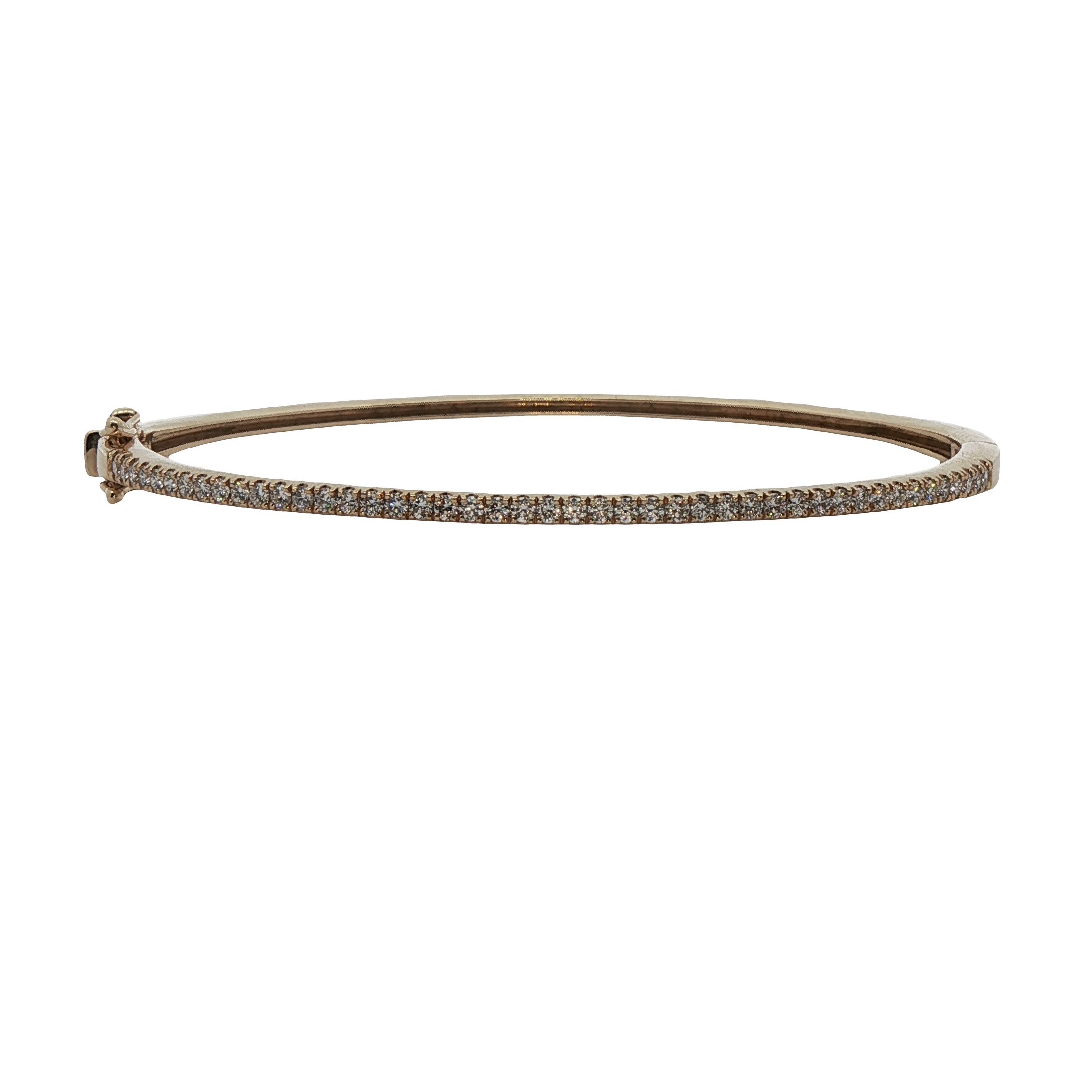 14k Yellow Gold Diamond Bangle Bracelet