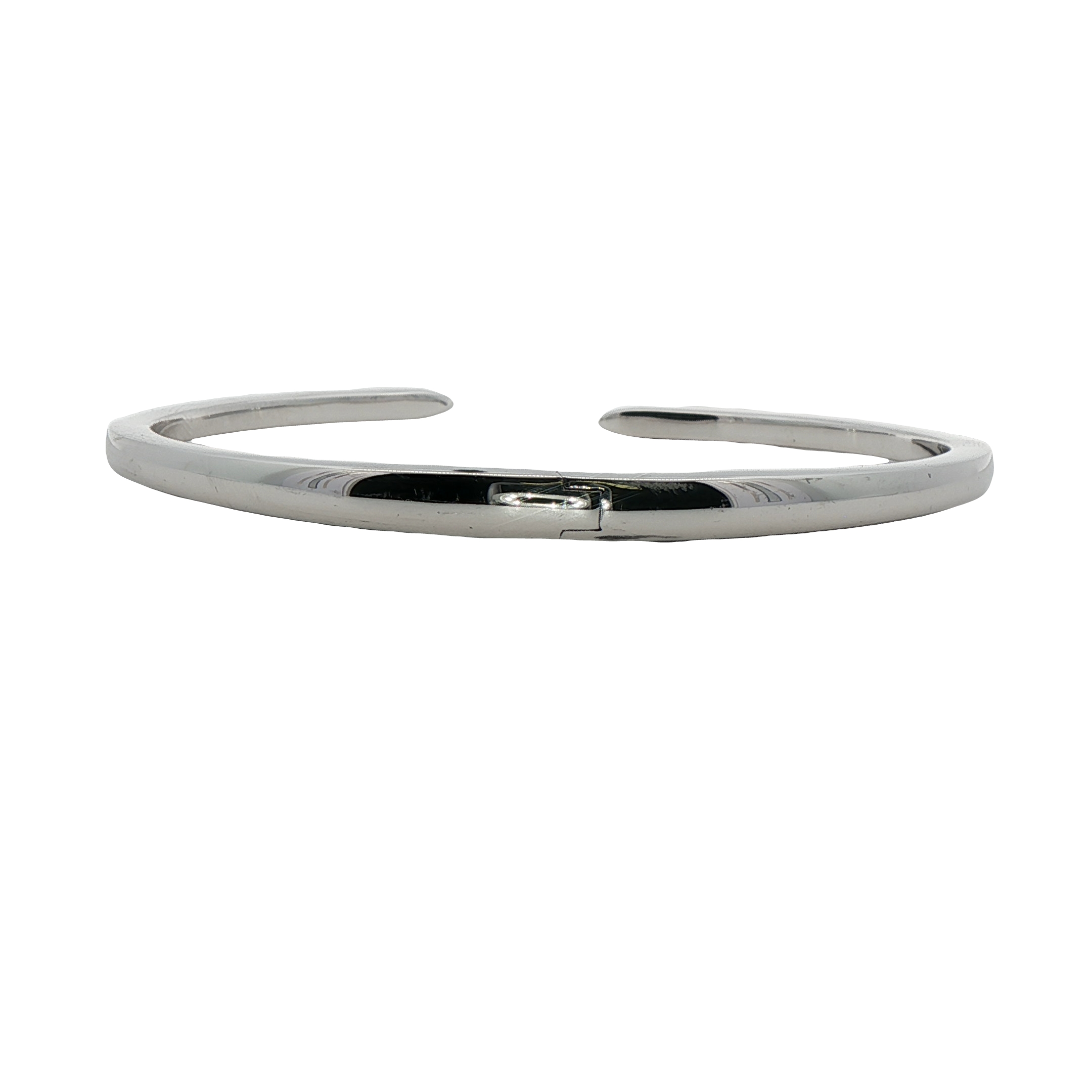 14k White Gold Diamond Bangle Bracelet